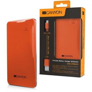 Obrzok Canyon CNS-CPB40O pohotovostn extern batria s nabjakou 4000mAh - CNS-CPB40O