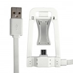 Obrzok produktu GT kbel USB s dokovacou stanicou Micro USB,  biely