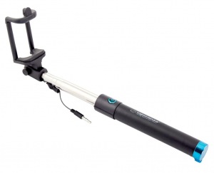 Obrzok Esperanza EMM120KB WIRED SELFIE STICK teleskopick monopod pre fotenie selfie - EMM120KB_-_5901299936955