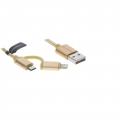 Obrzok MANTA USB Cable 2in1 1M USB9008 GOLD - USB9008