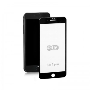 Obrzok Qoltec tvrden ochrann sklo premium pre smartphony iPhone 7 plus | ierna | 3D - 