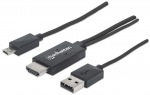 Obrázok produktu Manhattan MHL Cable  /  Adapter Micro-USB 11-pin to HDMI connects smartphone to TV