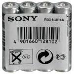 Obrzok produktu SONY Baterie tukov R03NUP4B-EE,  4ks R3 / AAA SUPER
