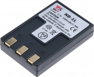 Obrzok tovaru Baterie T6 power Canon NB-1L,  NB-1LH,  1000mAh,  ern - DCCA0001