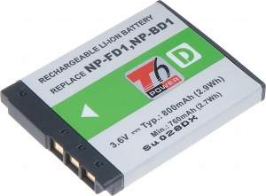 Obrzok tovaru Baterie T6 power Sony NP-BD1,  800mAh,  ed - DCSO0023