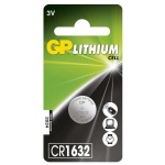 Obrzok produktu GP batria lthiov gombkov CR1632. Cena za 1 kus. Blister