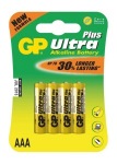 Obrzok produktu GP Ultra Plus LR03 / AAA, 1,5V, alkalick blister, 4x