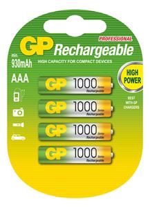 Obrzok Nabjec baterie GP AAA 1000 NiMH 4ks - 1032114080