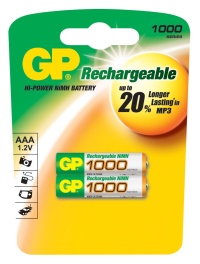 Obrzok Nabjec baterie GP AAA 1000 NiMH 2ks - 1032112080