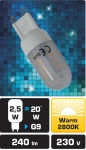 Obrzok produktu LED rovka TB Energy G9,  230V,  2, 5W, Tepl bl