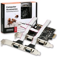Obrzok AXAGO,   PCEA-S4,  PCI express karta,  4x RS232,  full profile - PCEA-S4