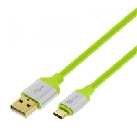 Obrzok CABLE 4-OK USB A TYPE C MOOVE SERIES 1.5 M COLOR GREEN - MOUCVE