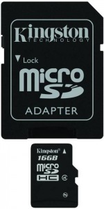 Obrzok Kingston microSDHC 16GB  - SDC4/16GB