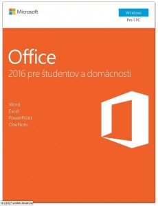 Obrzok Microsoft Office Home and Student 2016 Slovak Medialess - 79G-04709
