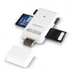 Obrzok produktu AXAGON,  CRE-D4 Handy,  extern taka kariet USB 2.0,  4-slot,  biela