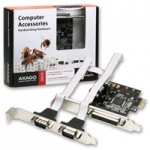 Obrzok produktu AXAGO,   PCEA-PS,  PCI express karta,  1x LPT,  2x RS232,  Full profile + Low Profile