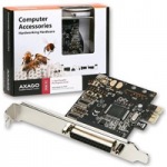 Obrzok produktu AXAGO,   PCEA-P1,  PCI express karta,  1x LPT,  Full profile + Low Profile