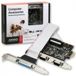 Obrzok produktu AXAGO,   PCEA-SP,  PCI express karta,  2x RS232,  1x LPT,  Full profile
