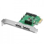 Obrzok produktu AXAGON,  PCES-SA4,  PCIe karta,  2x e-SATA /  2x intern SATA III 6G radi