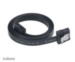 Obrzok produktu Kabel AKASA Super slim SATA3 datov kabel k HDD, SSD a optickm mechanikm,  ern,  30cm