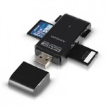 Obrzok produktu AXAGON,  CRE-D4B Handy,  extern taka kariet USB 2.0,  4-slot,  ierna