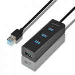Obrzok produktu AXAGON,  HUE-S2BL,  4 portov extern USB 3.0 CHARGING hub,  1.2m kbel,  napjac konekto