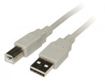 Obrzok produktu USB2.0 A-B kbel M / M,  1.8m,  prepojovac,  siv