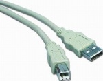 Obrzok produktu USB2.0 A-B kbel M / M,  3.0m,  prepojovac,  siv