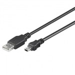 Obrzok produktu USB2.0A-miniUSB kbel M / M,  2.0m,  prepojovac,  ierny
