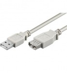 Obrzok produktu USB2.0 A-A kbel M / F,  5.0m,  predlovac,  siv