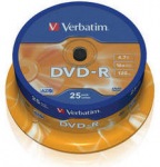 Obrzok produktu Verbatim DVD-R 25 pack 16x / 4.7GB / azo