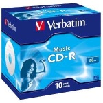 Obrzok produktu Verbatim CD-R 16x / 700MB / Jewel / Audio - Music -  Live it Cool Blue 