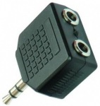 Obrzok produktu Jack3.5mm-2xJack3.5mm redukcia M / F,  adaptr stereo