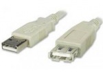 Obrzok produktu USB2.0 A-A kbel M / F,  3.0m,  predlovac,  siv