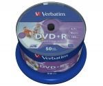 Obrzok produktu Verbatim DVD+R 50 pack 16x / 4.7GB / Print