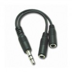 Obrzok produktu Jack3.5mm-2xJack3.5mm redukcia M / F,  0.1m,  adaptr