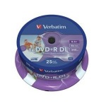 Obrzok produktu Verbatim DVD+R DL 25 pack 8x / 8, 5GB / Printable