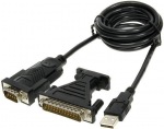 Obrzok produktu USB2.0 A-RS232+DB25 prevodnk,  1.5m,  adaptr