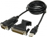USB2.0 A-RS232+DB25 prevodník, 1.5m, adaptér | Obrázok produktu USB2.0 A-RS232+DB25 prevodník, 1.5m, adaptér