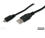 Obrzok produktu USB2.0A-microUSB kbel M / M,  5.0m,  prepojovac,  ierny