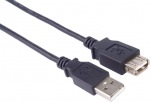 Obrzok produktu USB2.0 A-A kbel M / F,  0.5m,  predlovac,  ierny