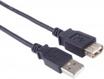 Obrzok produktu USB2.0 A-A kbel M / F,  3.0m,  predlovac,  ierny