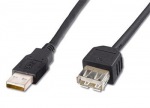 Obrzok produktu USB2.0 A-A kbel M / F,  1.0m,  predlovac,  ierny