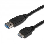 Obrzok produktu USB3.0A-microUSB3.0 kbel M / M,  2.0m,  prepojovac,  ierny 