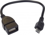 Obrzok produktu USB2.0A-microUSB2.0 redukcia F / M,  0.2m,  adaptr