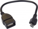 Obrzok produktu USB2.0A-microUSB OTG redukcia F / M,  0.2m,  adaptr 