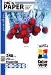Obrzok produktu Photo paper ColorWay premium silk glossy 260g / m2,  10x15,  20pc. (PSI260